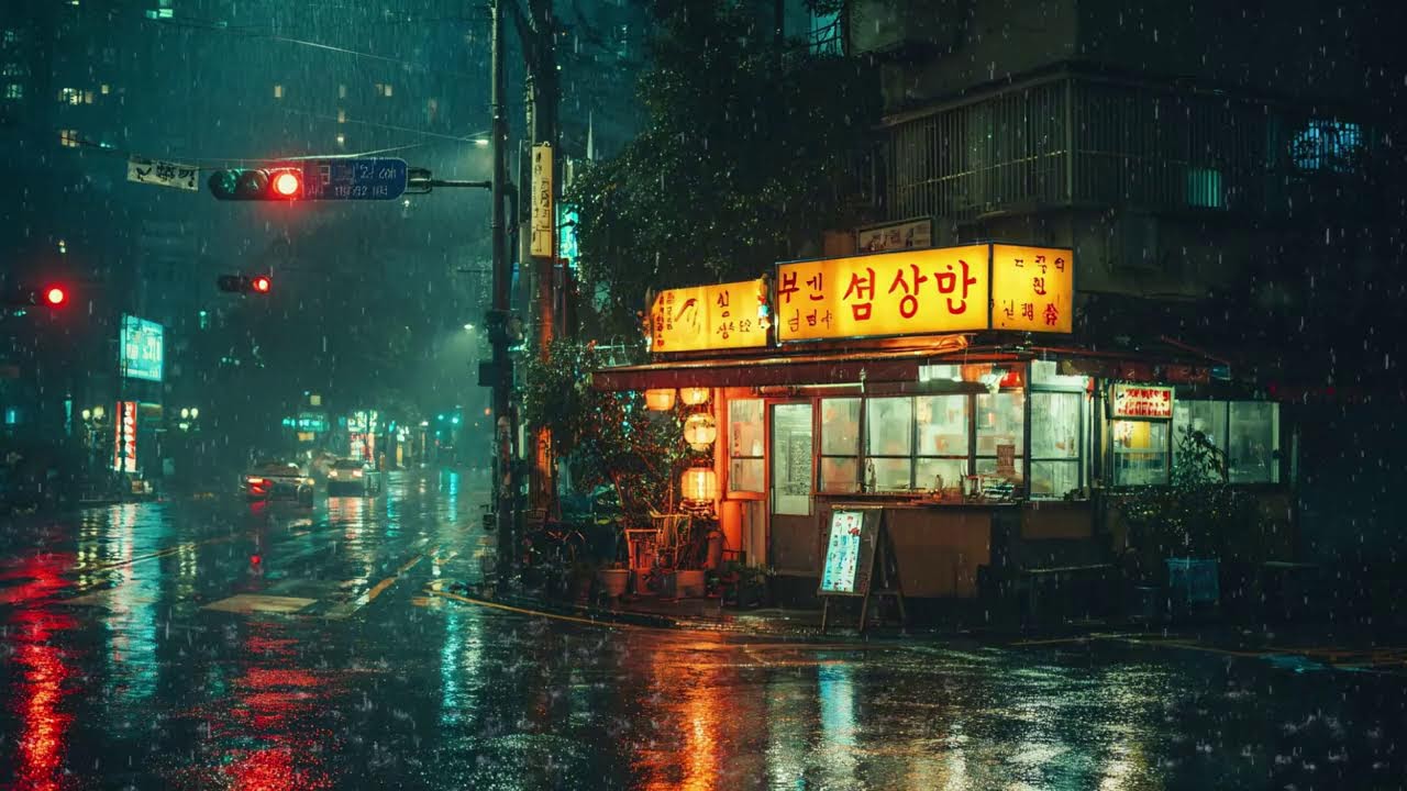 Midnight Kyoto Rain Ambience 🌙 Chill Lofi for Studying Quietly