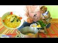 Baby Porridge!! Lovely Mom Cooking Porridge With Vegetables For Monkey Kako Very Delicious