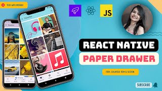 #16 React Native Paper Drawer | Drawer Item, Collapsed Item & Section | React Native Paper Series