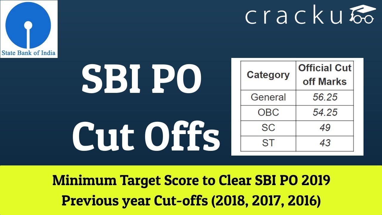 Minimum Score to Clear SBI PO 2019 | SBI PO Previous Year Cut Offs