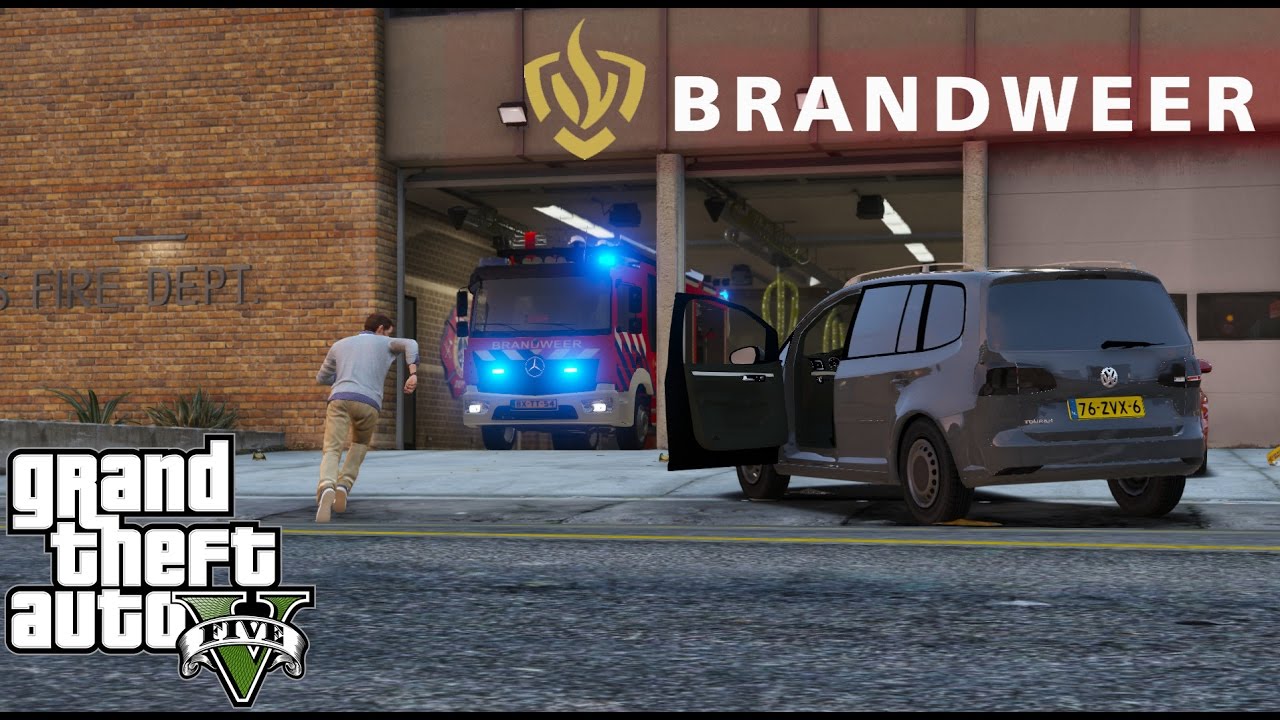 GTA 5 Brandweer - een dag bij de vrijwillige brandweer!