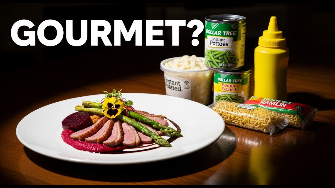 Я приготовила изысканные блюда, используя ТОЛЬКО ингредиенты из магазина «Все за доллар» 🍽️💸