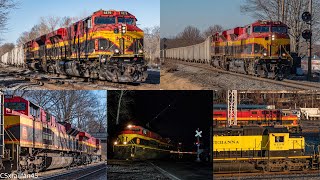 Q403 &amp; S682 With Kansas City Southern Power on the River Sub!