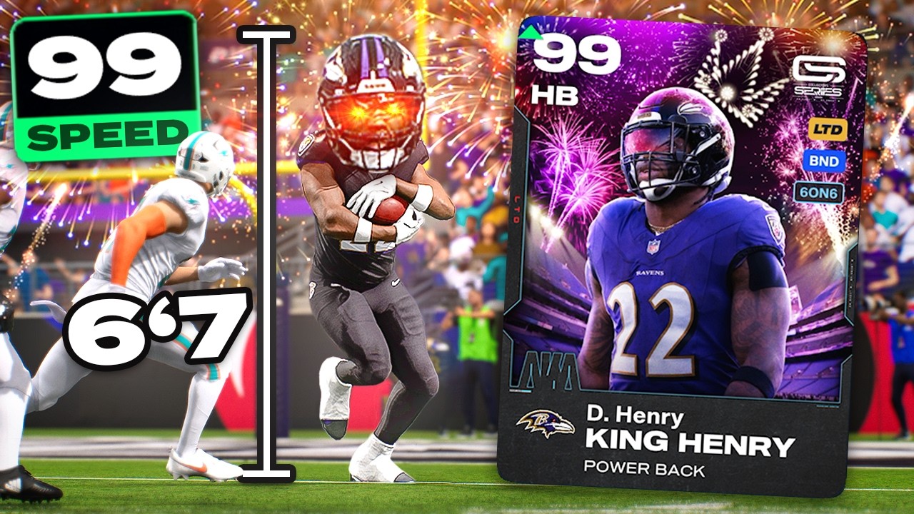 Они сделали модель Деррика Генри 99-го года выпуска ростом 6 футов 7 дюймов с грузовым поездом, лол.