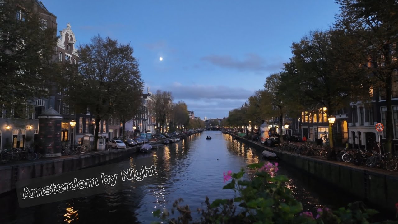 Amsterdam by Night | Relaxing Night Walk 2025 | جولة ليلية في شوارع أمستردام