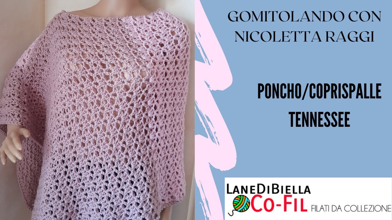 PONCHO/MANTELLA realizzata con l'uncinetto