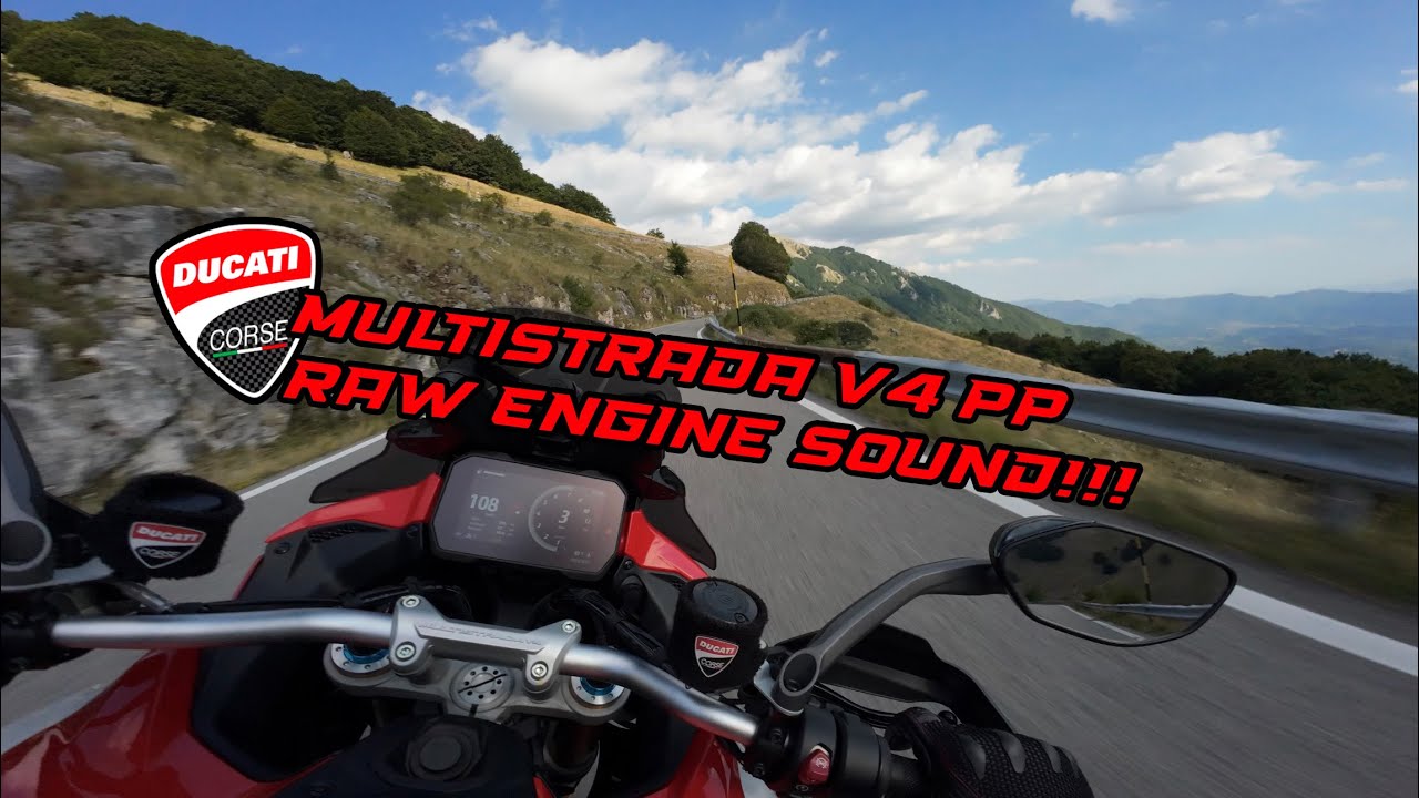 DUCATI MULTISTRADA V4 PIKES PEAK - RAW ENGINE SOUND IN ITALIAN MOUNTAINS