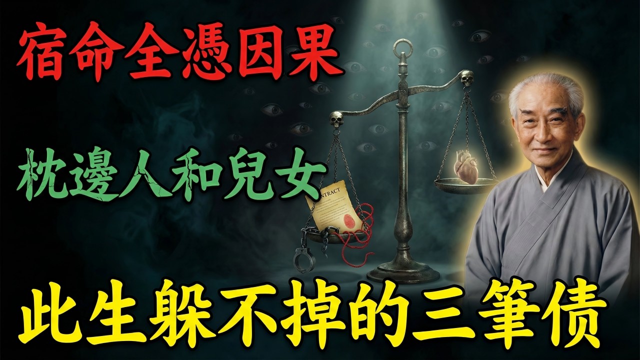 南懷瑾 ：宿命流轉全憑因果？佛家告誡：今生務必償清這三筆情債。#南懷瑾 #南怀瑾 #人生智慧 #因果 #斷捨離 #佛学 #佛法 #佛教文化