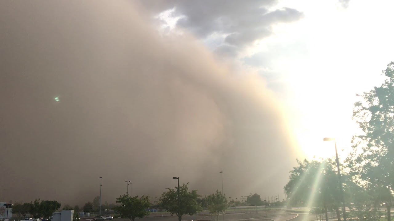 Wall Of Dust Rolls Into Phoenix Area - YouTube