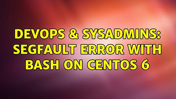 DevOps & SysAdmins: segfault error with bash on CentOS 6