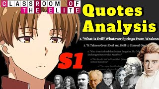 Download lagu Classroom of the Elite Opening QUOTES Analysis [Season 1]