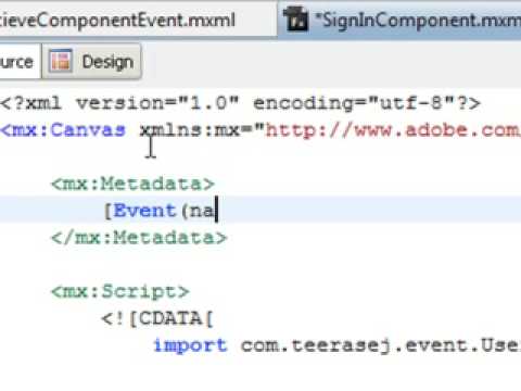 Flex Advanced(th) - Bring data from custom component  to app