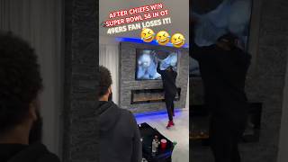 #49ERS FAN GOES CRAZY AFTER LOSING TO CHIEFS IN OVERTIME AT #SUPERBOWL 58 🤣 Mad & Breaks TV 👀 #NFL