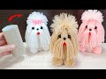 The cutest dog easy making idea with wool  how to make beautiful dog with yarn  diy woolen dolls