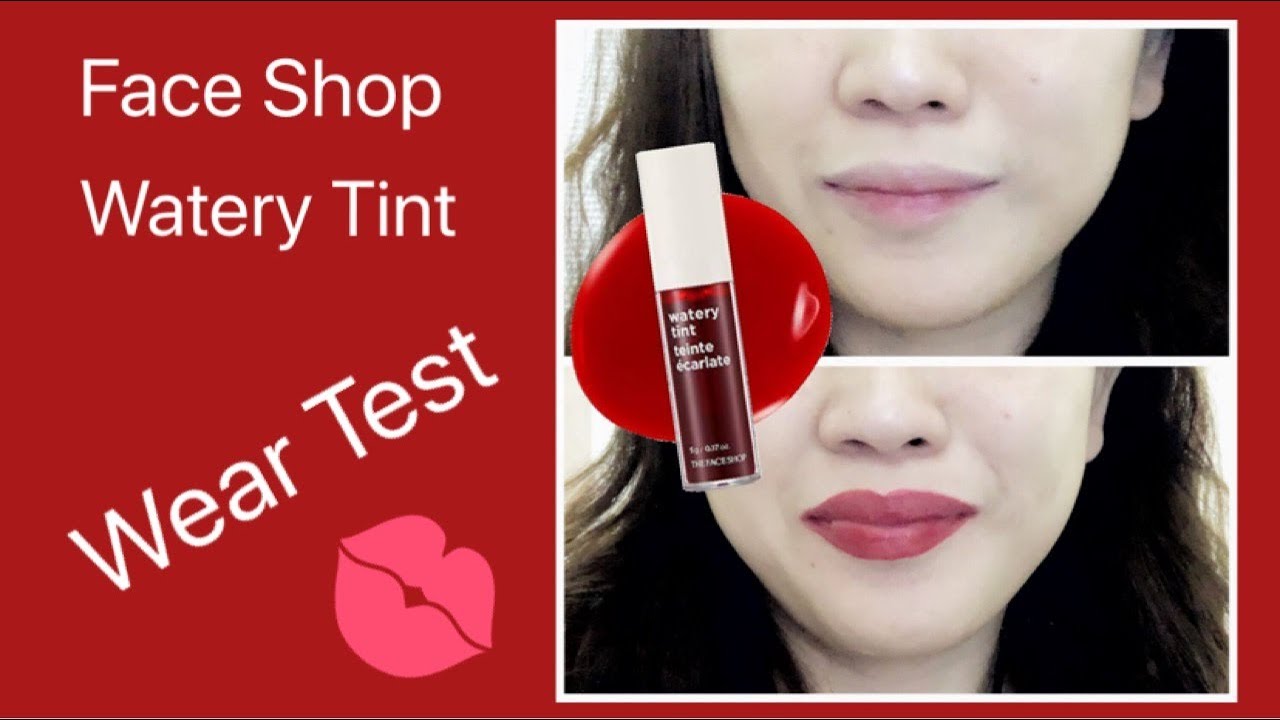 Face Shop Watery Lip Tint Wear Test YouTube