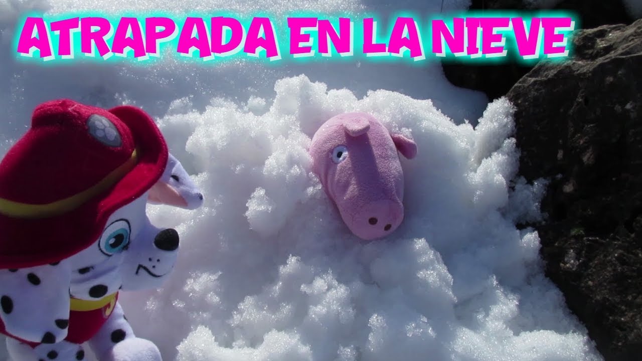 Peppa ATRAPADA EN LA NIEVE con Marshall La Patrulla Canina Español | Vídeo de Peppa Pig en español