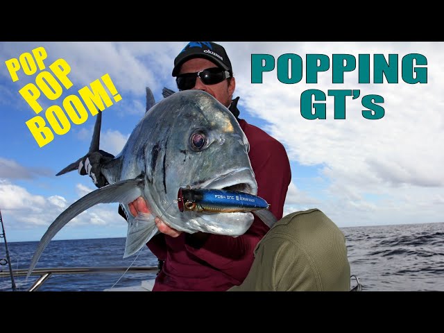 Popping Giant Trevally on the Fish Inc. Scrum Half Popper 