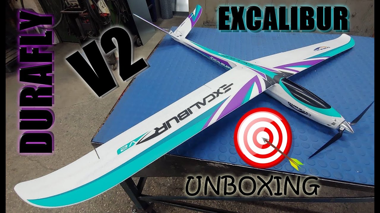 Durafly Excalibur V2 High Performance 1600mm V-Tail Electric Hotliner/Slope  Soarer PNF Unboxing