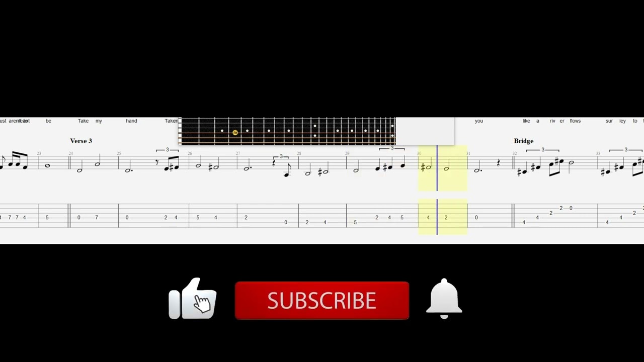 Elvis Presley - Can't Help Falling In Love Easy Tabs Guitar Cover Play Along