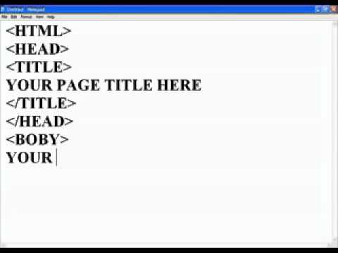  How to create  HTML  Web  page  using Notepad YouTube