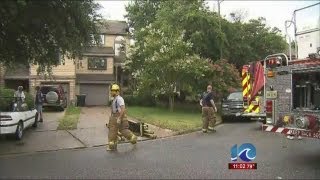 Lightning lights Smithfield house on fire