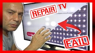 COMO REPARAR TV LED / Televisión se oye pero no se ve / parpadea imagen / puntos blancos