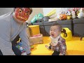 節分！鬼が来た！【生後11ヶ月赤ちゃん】 The demon came to see Yune. This is  “setsubun” of Japanese culture.