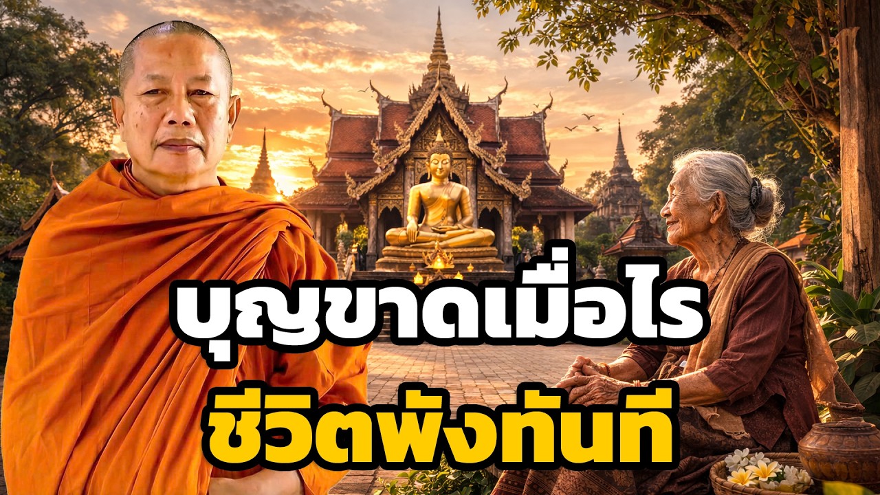 ขยันทำบุญให้พอ ไม่ตก ไม่ลำบาก ไม่อด ไม่จน  ธรรมะคลายทุกข์ พระมหาบุญช่วย ปัญญาวชิโร 9