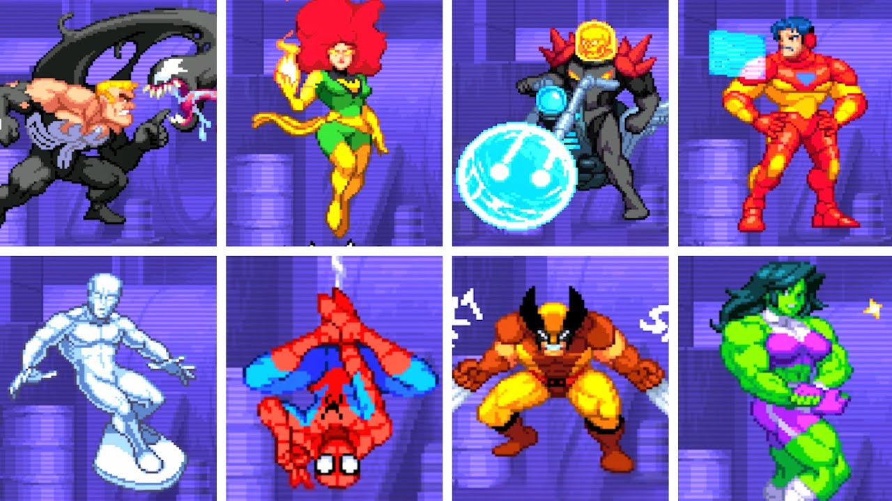 Marvel Cosmic Invasion - All Character Select Animations (4K)