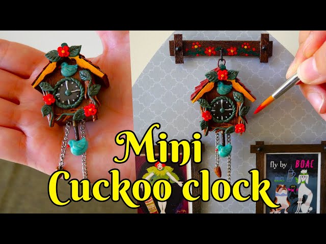 DIY】Miniature Cuckoo clock🐤/ミニチュア鳩時計/ポリマークレイ