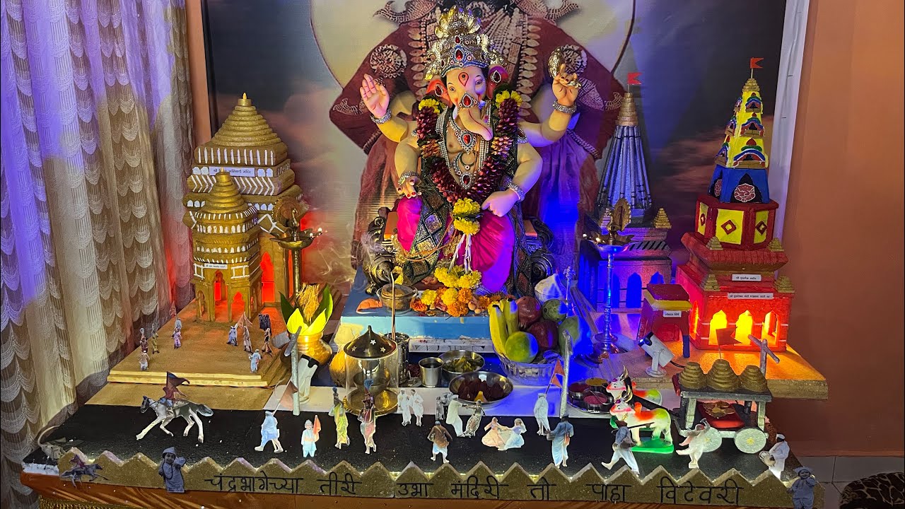 Ganpati Decoration 2022 Pandharpur no copyright vitthal song bappa 