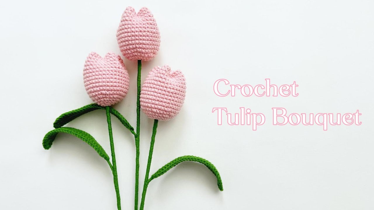 Crochet Tulip Bouquet | Crochet Flower | Crochet Gift Decoration