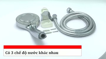 Bộ vòi tắm hoa sen tăng áp 3 chế độ nước kèm dây sen inox và cài sen 5 chế độ 9192