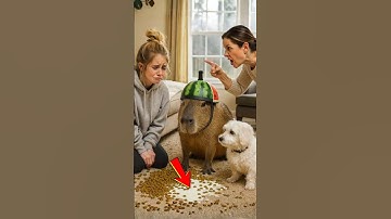 Capybara Spilled the Puppy’s Food... But It Was Misunderstood by Everyone 🐶🐾 #capybara