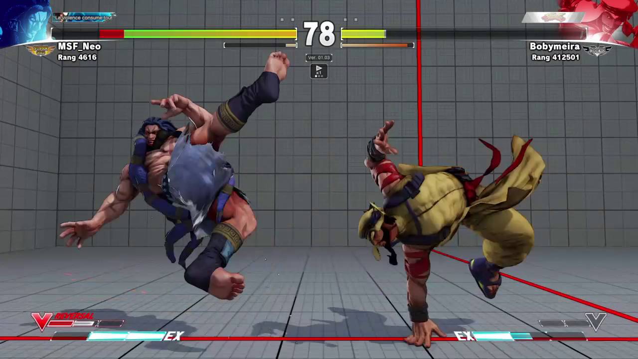 SFV free play: MSF_Neo(Necalli) vs Mbazak(Rashid)