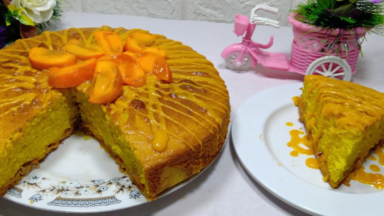 كيكه فاكهه الكاكا😋 الرهيبه جربيها مش  هتبطلي تعمليها 🔥