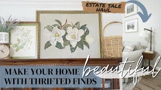 make your home beautiful with thrifted finds . vintage estate sale finds . goodwill thrifting haul