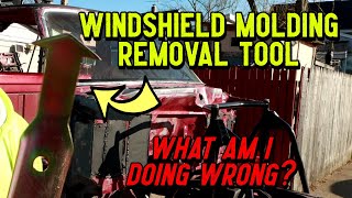 Bug Out Truck Build Ep 39 - Struggling to Remove Windshield Molding / Trim by @GettinJunkDone