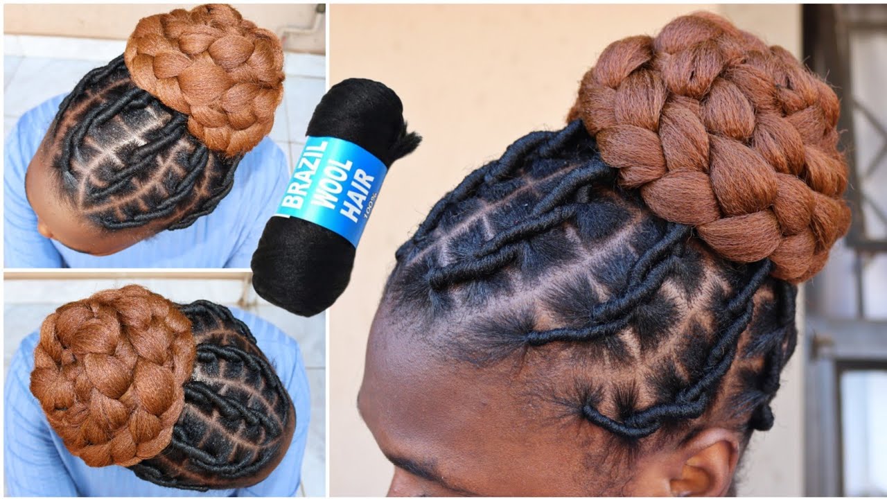 🔥How To: YARN AFRICAN THREADING HAIRSTYLE Using Brazilian Wool