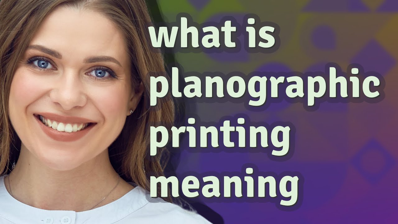 Planographic printing meaning of Planographic printing YouTube