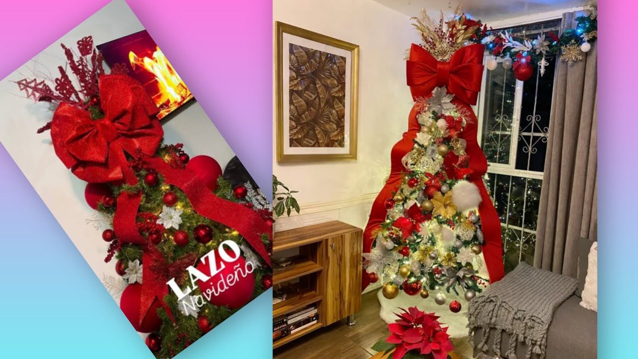 Crea tu propio moño navideño gigante de foami para tu Árbol 🌲 - YouTube