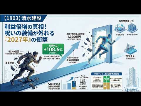【1803】清水建設、利益倍増の真相を徹底解剖