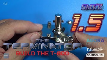 Agora Models Build the T-800 Terminator Pack 1 Stage 5 - Components for the Lower Jaw and Neck