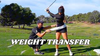 How to perfect weight transfer in the swing with  @meandmygolf.
