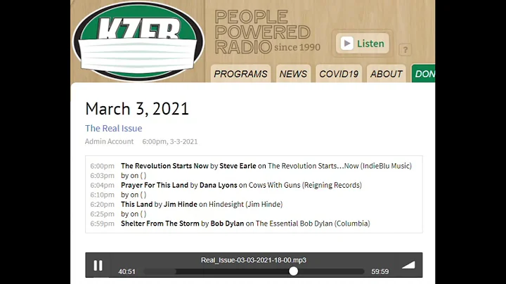 Angela McLaughlin is interviewed by KFRZ, March 3,...