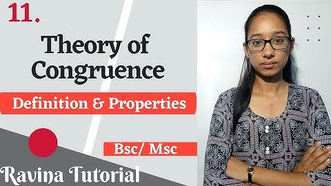11. Theory of Congruency | Congruence | Number Theory | Ravina Tutorial | in Hindi