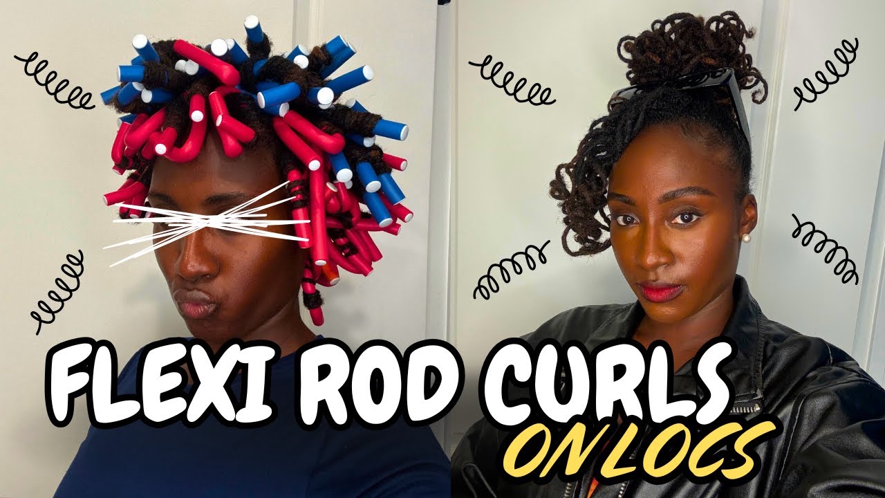 Flex Rods Vs Curing Rods FLEXI ROD CURLS on Locs | Beginner Friendly Holiday Style - YouTube