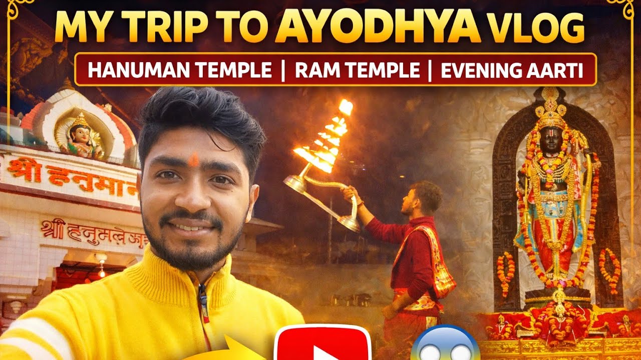 My First Visit to Ayodhya: Ram Mandir & Hanuman Garhi Vlog | part 2 | সন্ধ্যা আরতি অপূর্ব দৃশ্য ❤️