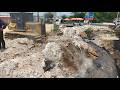 Incredible KOMATSU DOZER Operation! Removing Collapsed Concrete & Landfilling a Flooded Area