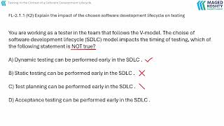 ISTQB Foundation: Explain the impact of the chosen software development lifecycle on testing